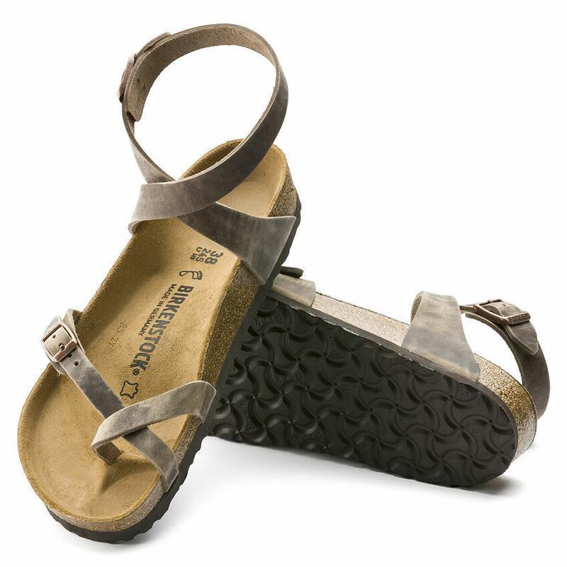 Birkenstock Yara Oiled Læder Sandaler Dame Brune | DK 367PJJ